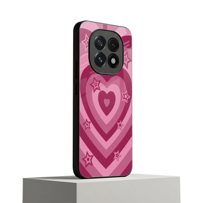 Y2K Pink Hearts X Stars oppo f29 5g mobile cover | shockproof glass phone case