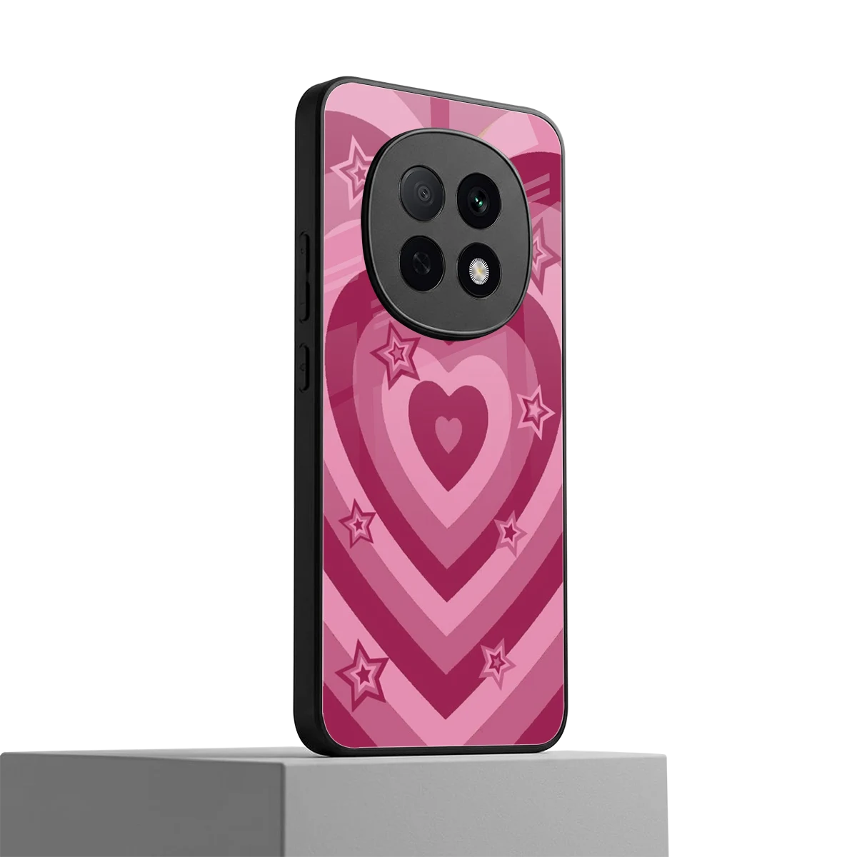 Y2K Pink Hearts X Stars oppo f29 pro 5g mobile cover | shockproof glass phone case