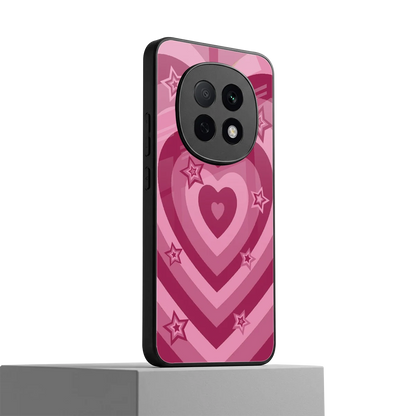 Y2K Pink Hearts X Stars oppo f29 pro 5g mobile cover | shockproof glass phone case