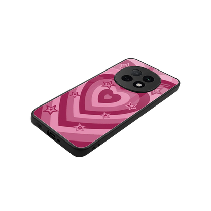 Y2K Pink Hearts X Stars stylish phone case for oppo f29 pro 5g | glossy glass and slim fit