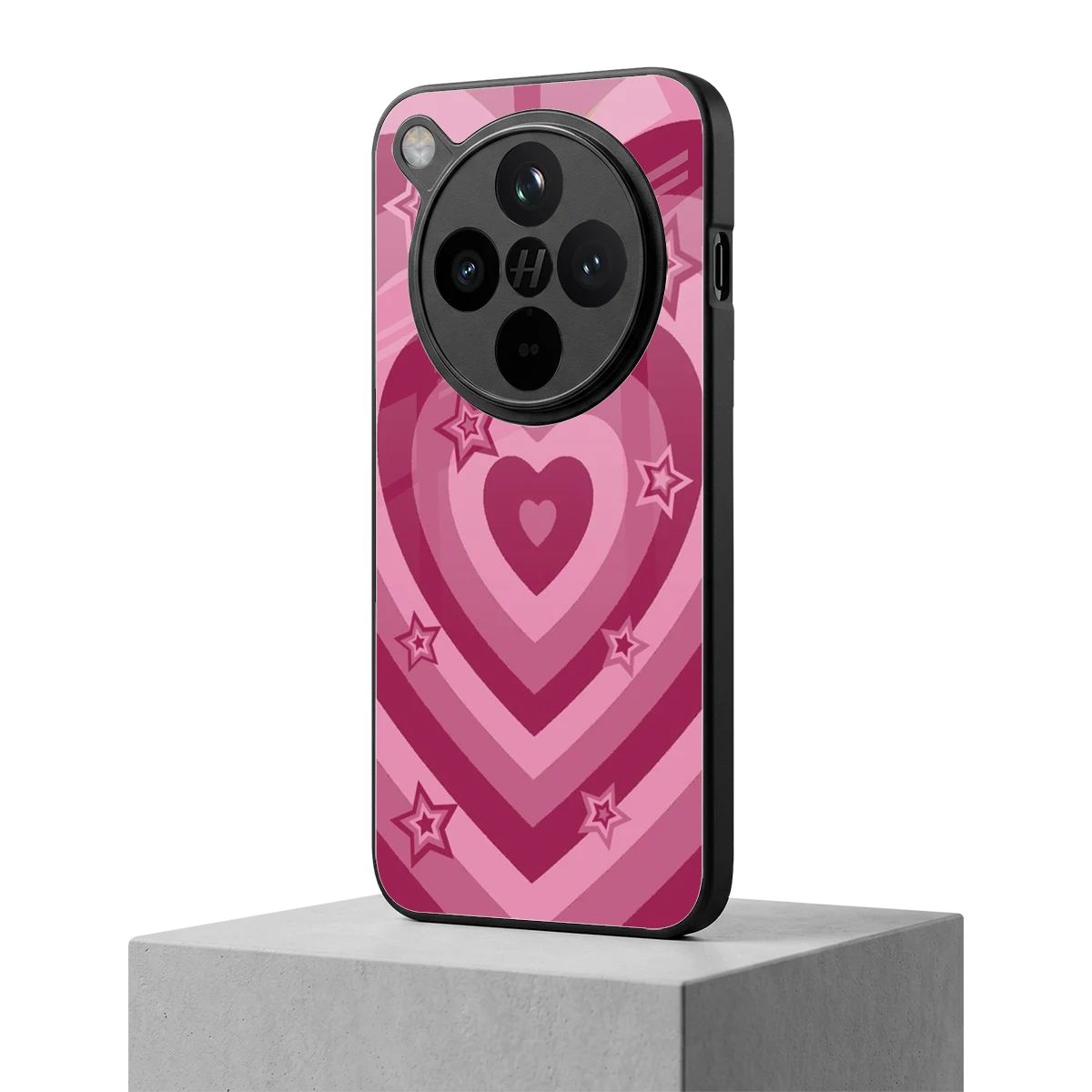 Y2K Pink Hearts X Stars oppo find x8 mobile cover | shockproof glass phone case