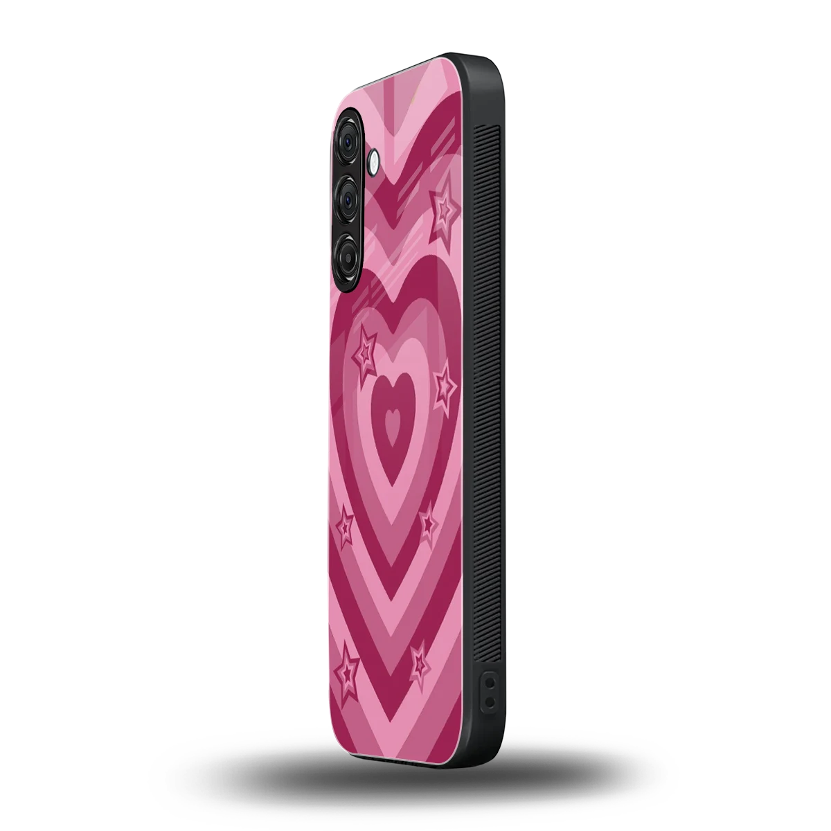Y2K Pink Hearts X Stars samsung galaxy m35 5g mobile cover | shockproof glass phone case