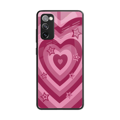 Y2K Pink Hearts X Stars back phone cover | glass case for samsung galaxy s20 fe