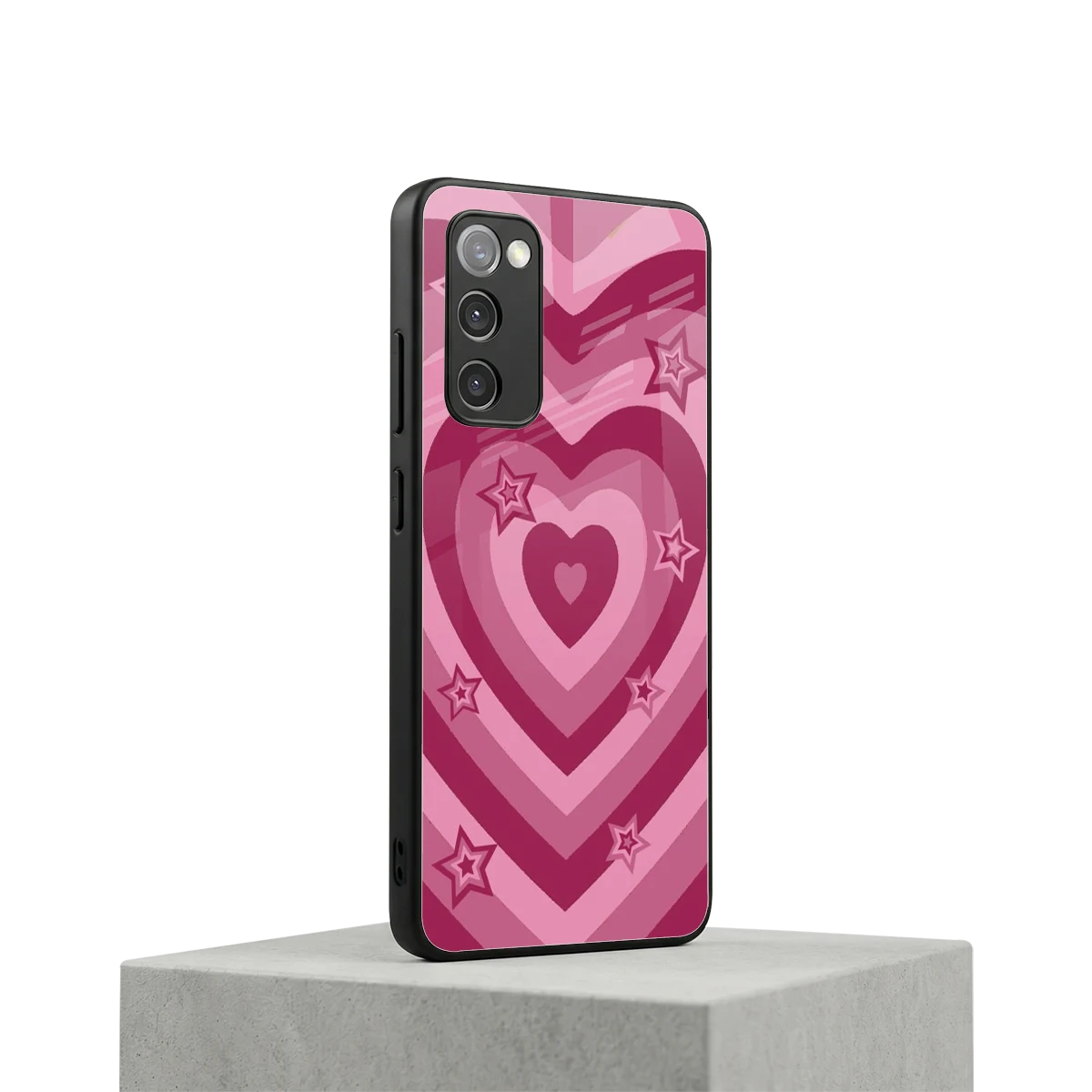 Y2K Pink Hearts X Stars samsung galaxy s20 fe mobile cover | shockproof glass phone case