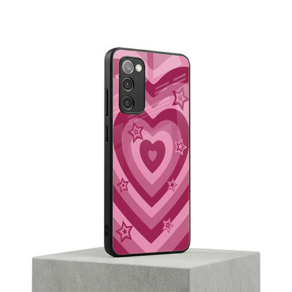 Y2K Pink Hearts X Stars samsung galaxy s20 fe mobile cover | shockproof glass phone case