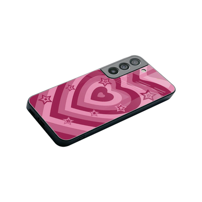 Y2K Pink Hearts X Stars stylish phone case for samsung galaxy s22 | glossy glass and slim fit