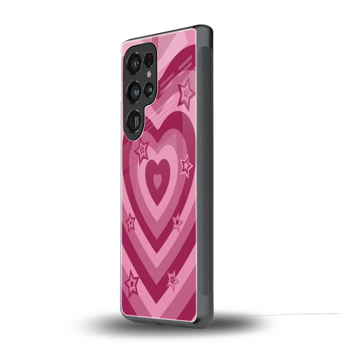 Y2K Pink Hearts X Stars samsung galaxy s25 ultra mobile cover | shockproof glass phone case