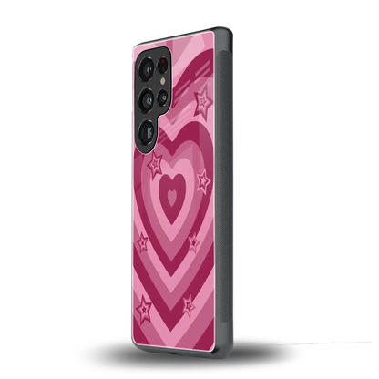 Y2K Pink Hearts X Stars samsung galaxy s25 ultra mobile cover | shockproof glass phone case