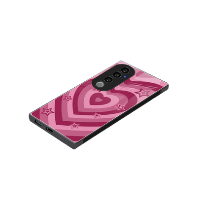 Y2K Pink Hearts X Stars stylish phone case for vivo v40 pro | glossy glass and slim fit