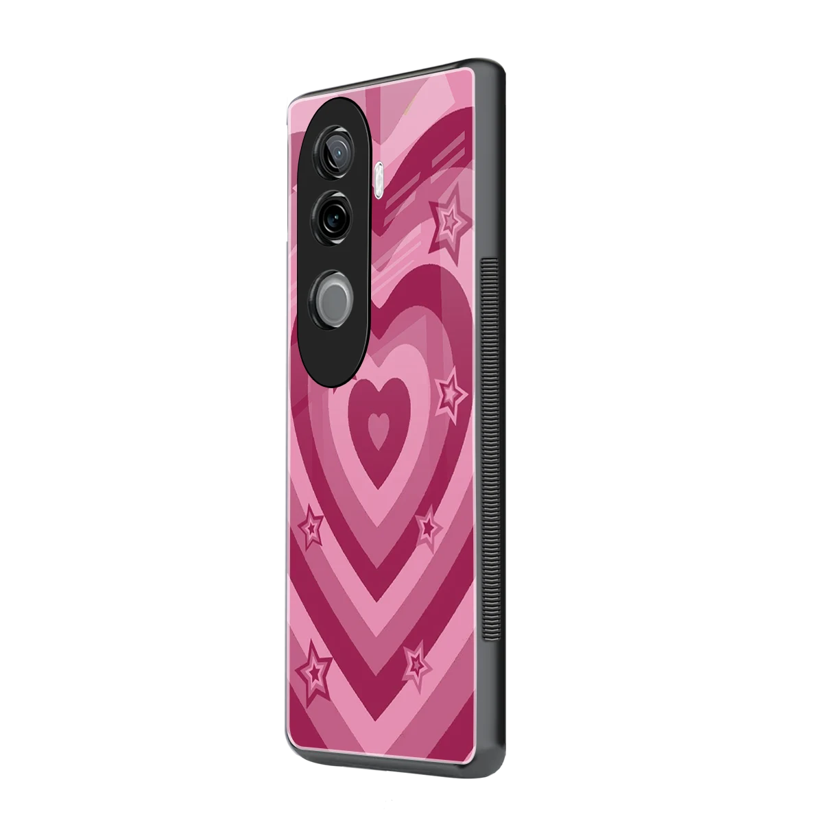 Y2K Pink Hearts X Stars vivo v40e mobile cover | shockproof glass phone case