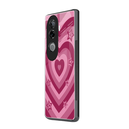 Y2K Pink Hearts X Stars vivo v40e mobile cover | shockproof glass phone case