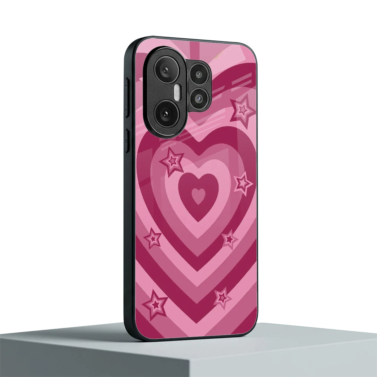 Y2K Pink Hearts X Stars vivo x200 fe mobile cover | shockproof glass phone case