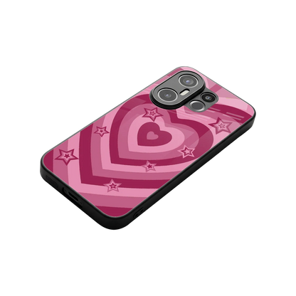 Y2K Pink Hearts X Stars stylish phone case for vivo x200 fe | glossy glass and slim fit