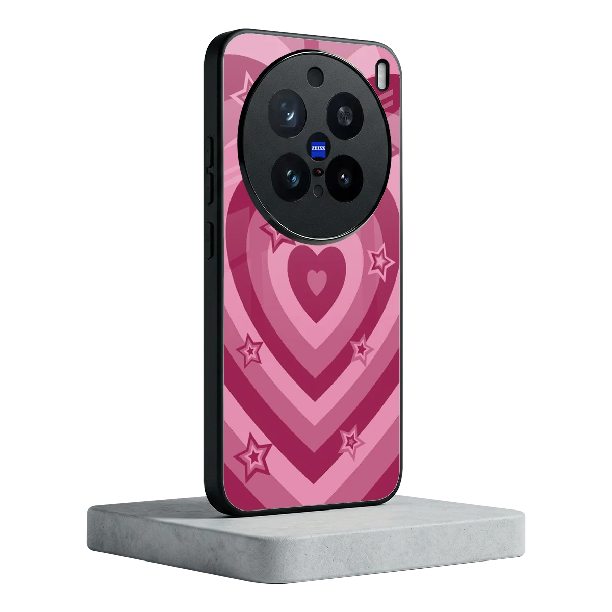 Y2K Pink Hearts X Stars vivo x200 pro mobile cover | shockproof glass phone case