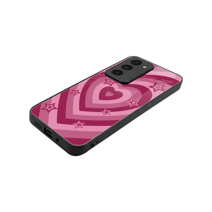 Y2K Pink Hearts X Stars stylish phone case for redmi 15 5g | glossy glass and slim fit