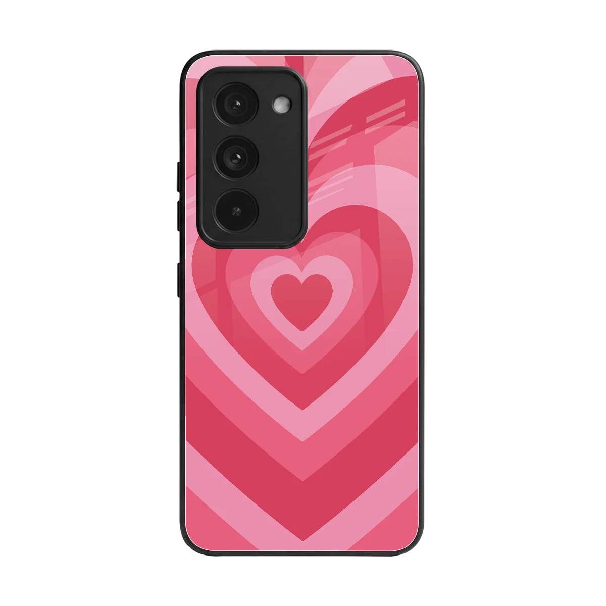 Y2K Pink Hearts back phone cover | glass case for redmi 15 5g