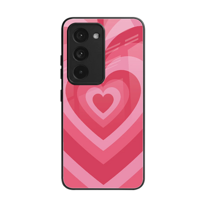 Y2K Pink Hearts back phone cover | glass case for redmi 15 5g