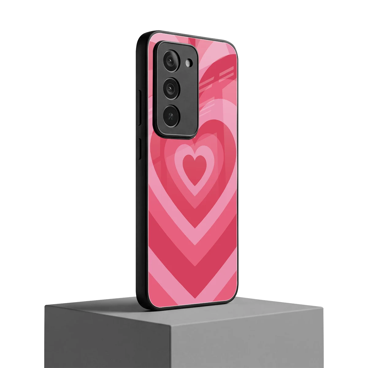 Y2K Pink Hearts redmi 15 5g mobile cover | shockproof glass phone case