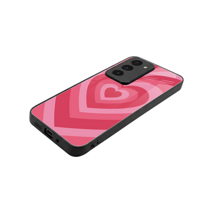 Y2K Pink Hearts stylish phone case for redmi 15 5g | glossy glass and slim fit