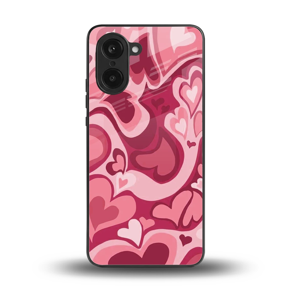Y2K Pink Meltdown Hearts back phone cover | glass case for oneplus nord ce5 5g