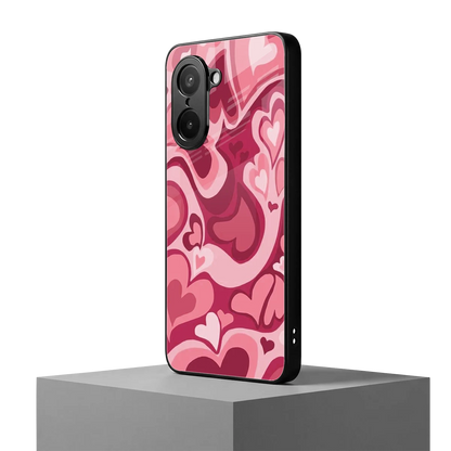 Y2K Pink Meltdown Hearts oneplus nord ce5 5g mobile cover | shockproof glass phone case