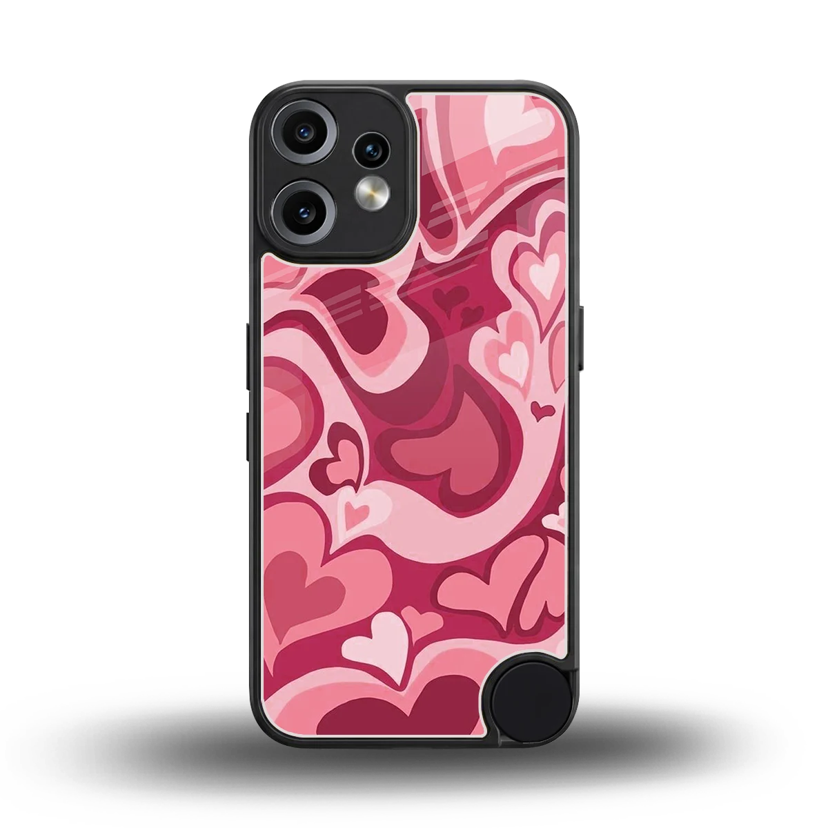 Y2K Pink Meltdown Hearts back phone cover | glass case for cmf nothing phone 2 pro
