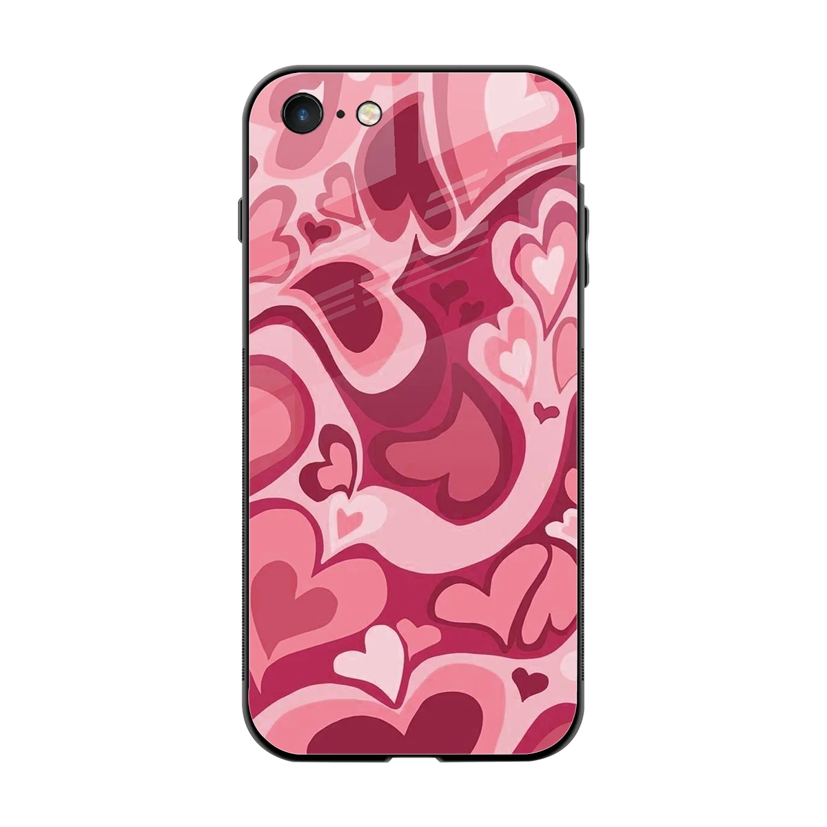 Y2K Pink Meltdown Hearts back phone cover | glass case for iphone 7