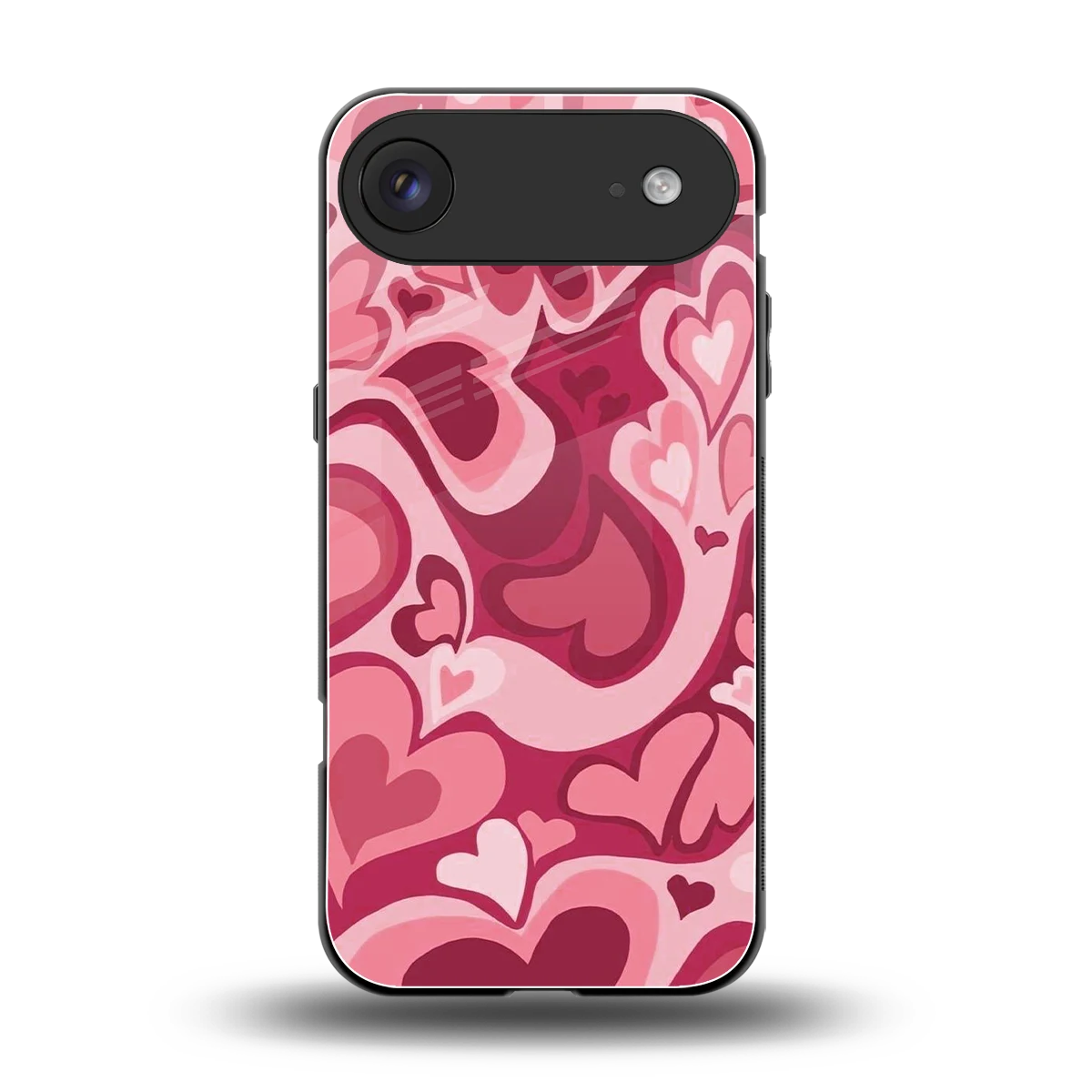 Y2K Pink Meltdown Hearts back phone cover | glass case for iphone air