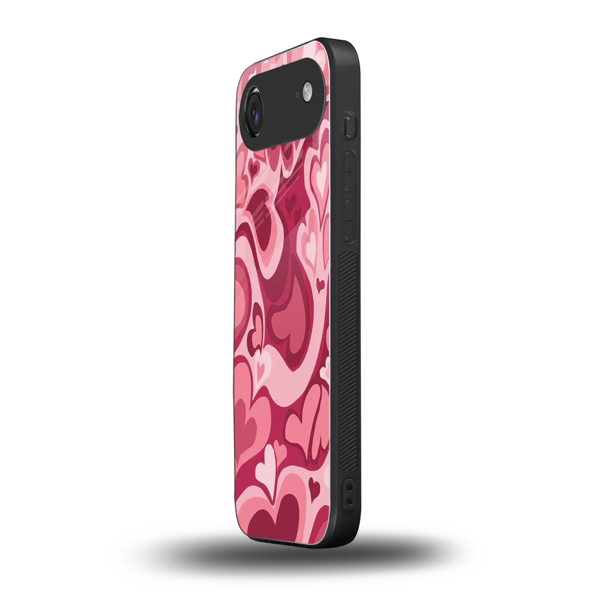 Y2K Pink Meltdown Hearts iphone air mobile cover | shockproof glass phone case