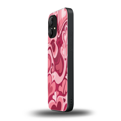 Y2K Pink Meltdown Hearts nothing phone 1 mobile cover | shockproof glass phone case