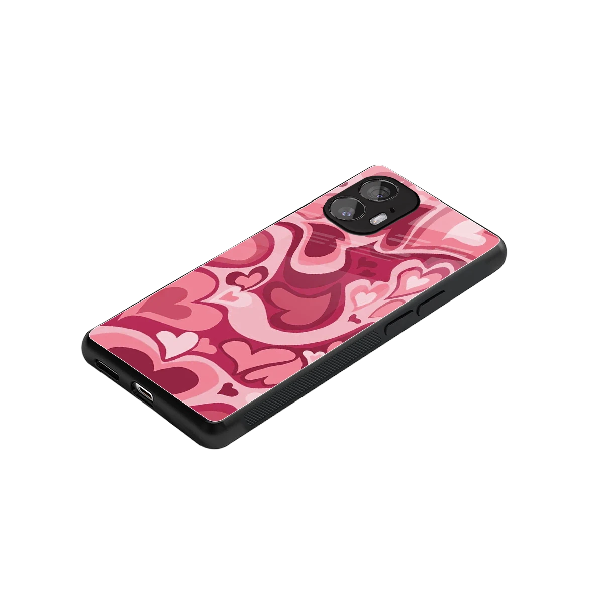 Y2K Pink Meltdown Hearts stylish phone case for nothing phone 2 | glossy glass and slim fit