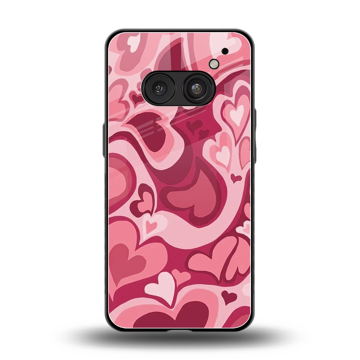 Y2K Pink Meltdown Hearts back phone cover | glass case for nothing phone 2a plus