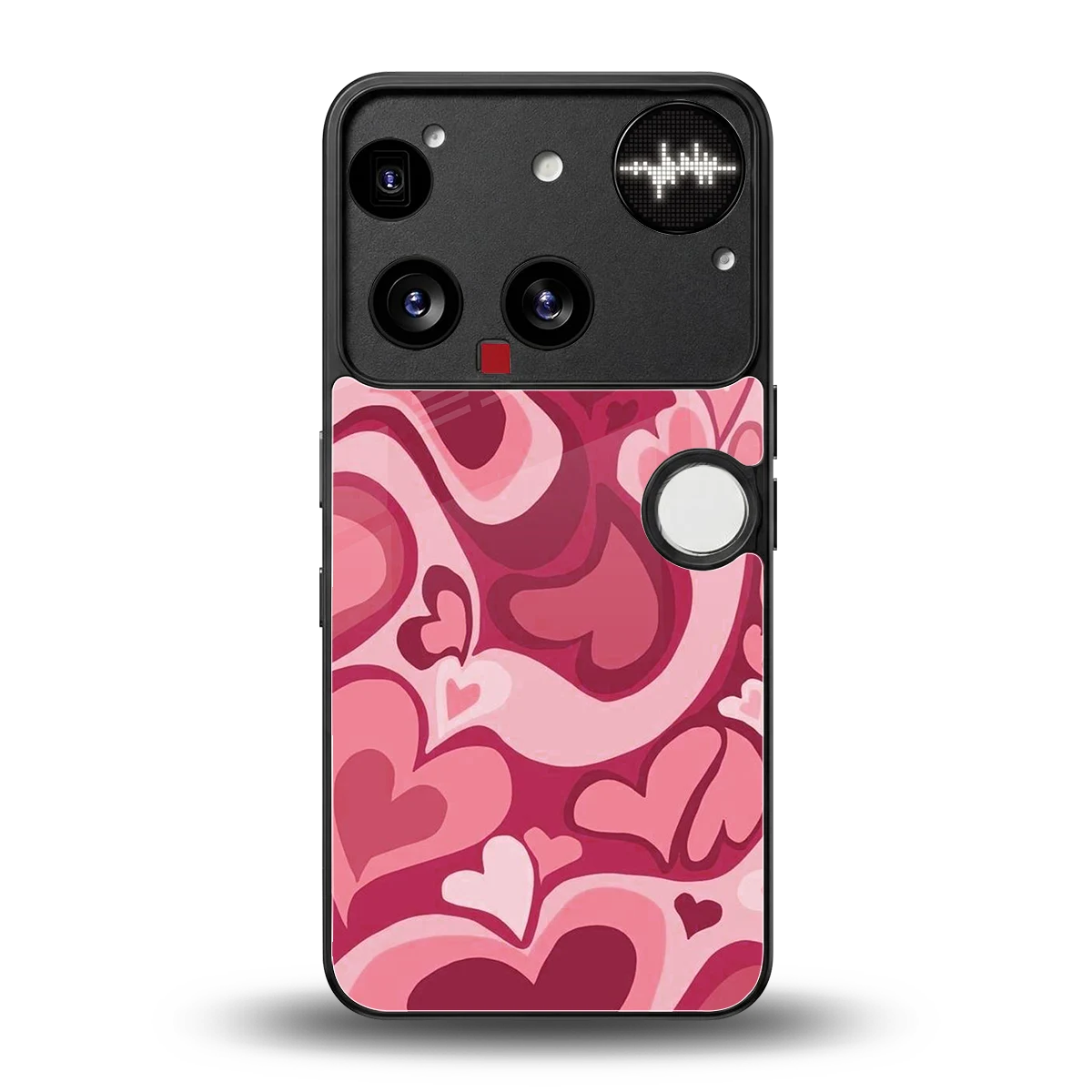 Y2K Pink Meltdown Hearts back phone cover | glass case for nothing phone 3