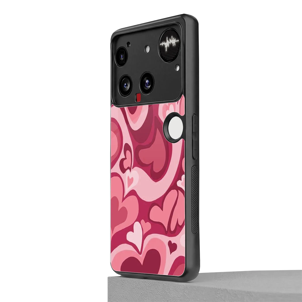 Y2K Pink Meltdown Hearts nothing phone 3 mobile cover | shockproof glass phone case