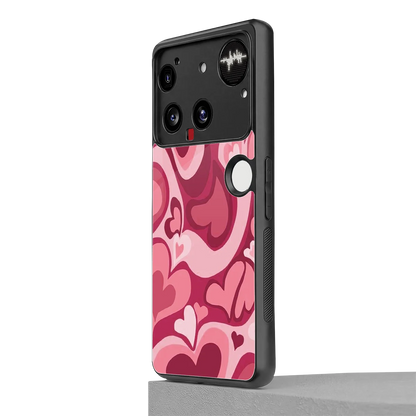 Y2K Pink Meltdown Hearts nothing phone 3 mobile cover | shockproof glass phone case