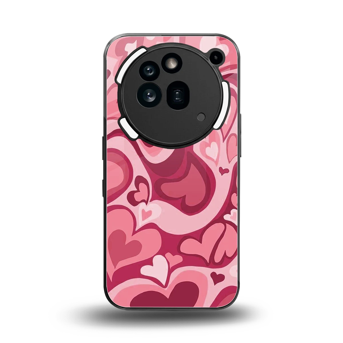 Y2K Pink Meltdown Hearts back phone cover | glass case for nothing phone 3a pro