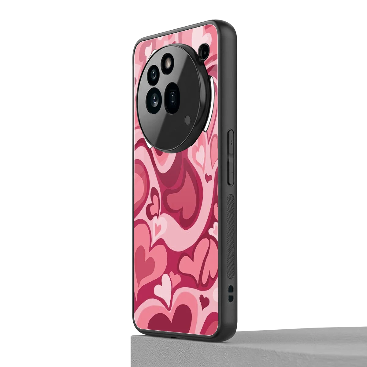 Y2K Pink Meltdown Hearts nothing phone 3a pro mobile cover | shockproof glass phone case