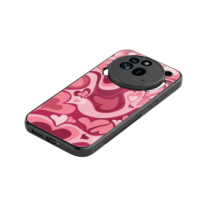 Y2K Pink Meltdown Hearts stylish phone case for nothing phone 3a pro | glossy glass and slim fit