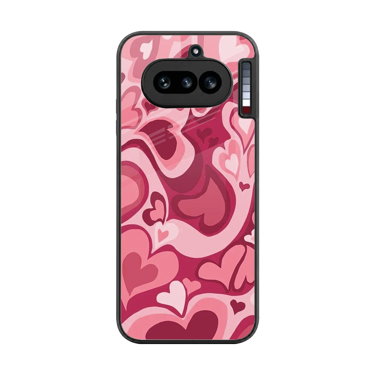 Y2K Pink Meltdown Hearts back phone cover | glass case for nothing phone 4a