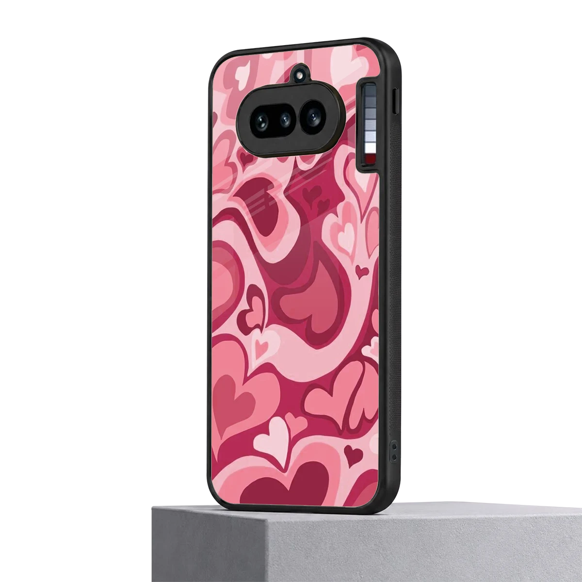 Y2K Pink Meltdown Hearts nothing phone 4a mobile cover | shockproof glass phone case