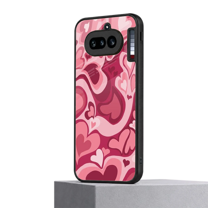 Y2K Pink Meltdown Hearts nothing phone 4a mobile cover | shockproof glass phone case