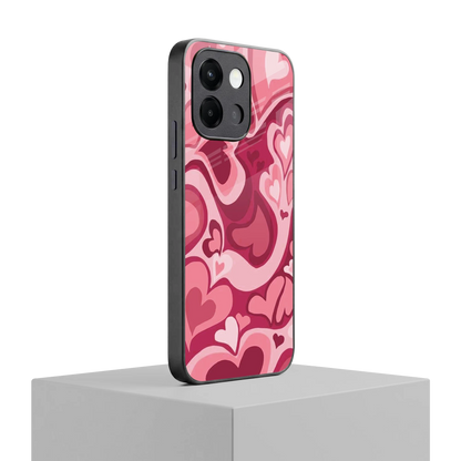 Y2K Pink Meltdown Hearts oneplus 13s mobile cover | shockproof glass phone case