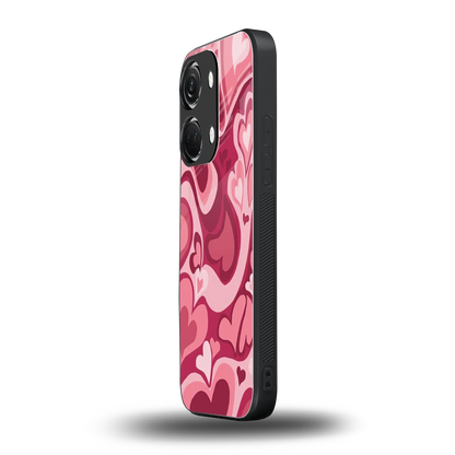 Y2K Pink Meltdown Hearts oneplus nord 3 mobile cover | shockproof glass phone case