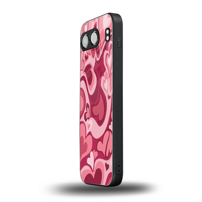Y2K Pink Meltdown Hearts oneplus nord 4 mobile cover | shockproof glass phone case