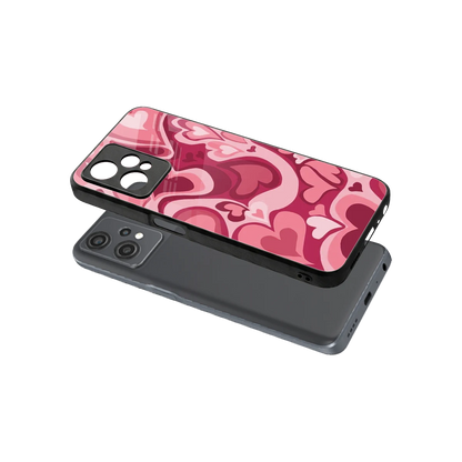 Y2K Pink Meltdown Hearts sleek oneplus nord ce 2 lite cover with tempered glass back and TPU edges