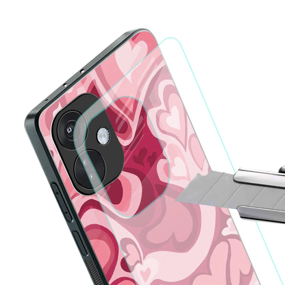 Y2K Pink Meltdown Hearts stylish phone case for oneplus nord ce 3 | glossy glass and slim fit
