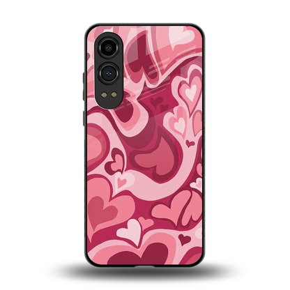 Y2K Pink Meltdown Hearts back phone cover | glass case for oneplus nord ce 4 lite
