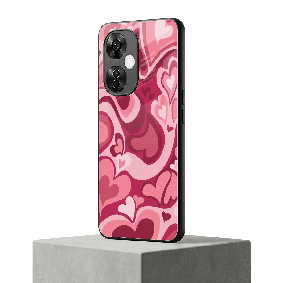 Y2K Pink Meltdown Hearts oneplus nord ce 3 lite mobile cover | shockproof glass phone case