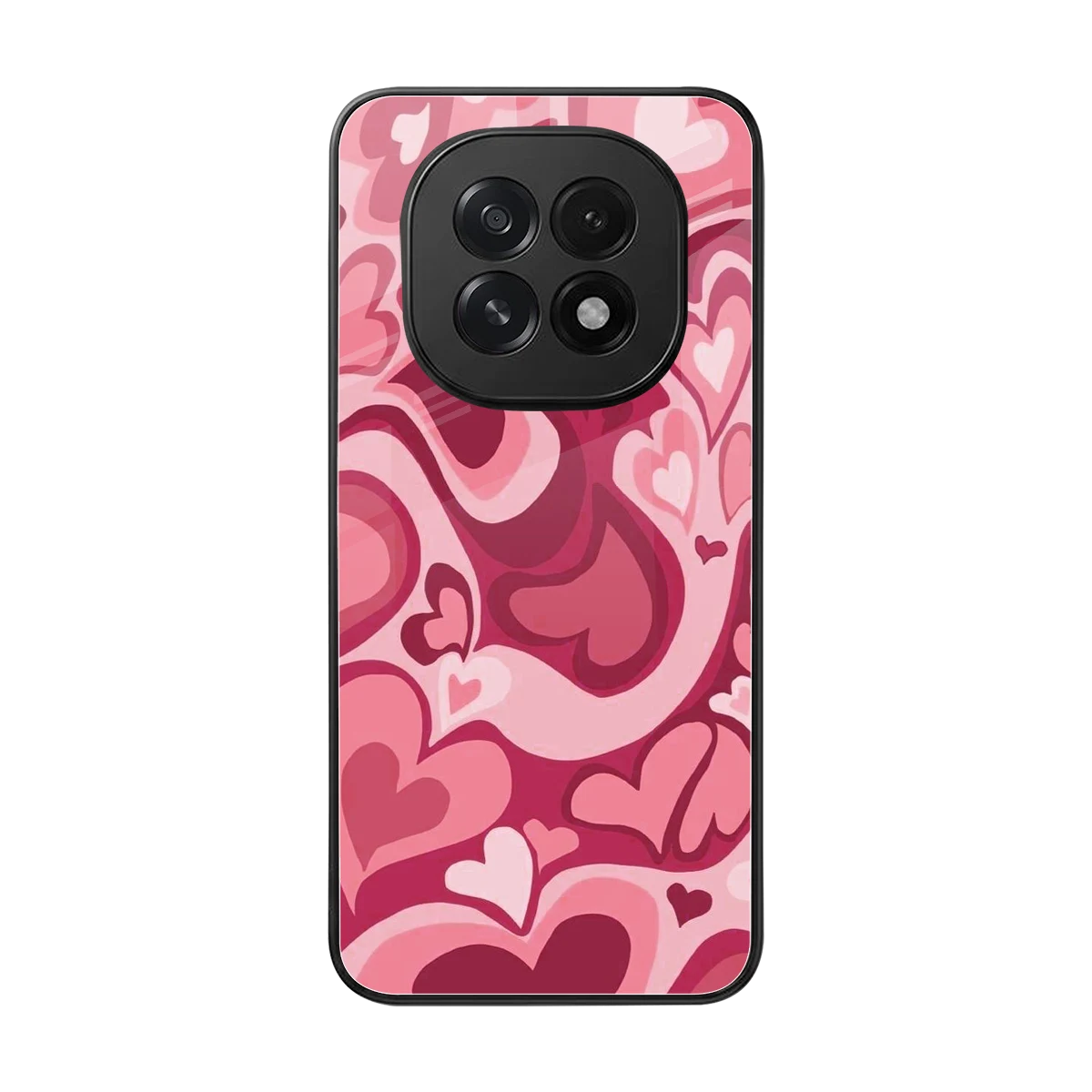 Y2K Pink Meltdown Hearts back phone cover | glass case for oppo f29 5g