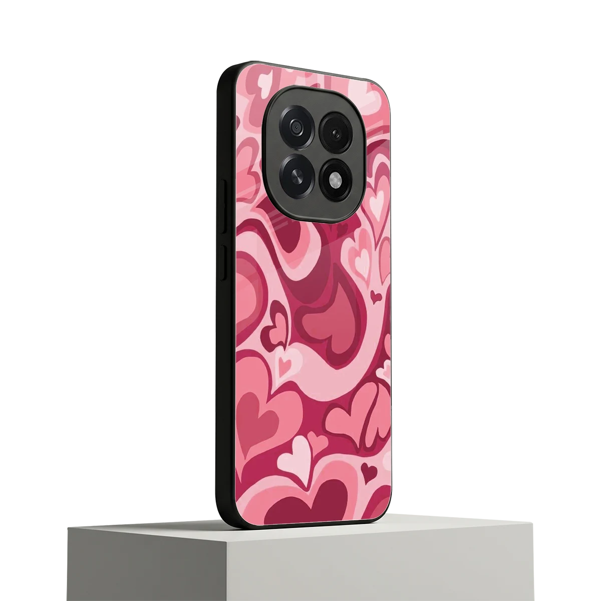 Y2K Pink Meltdown Hearts oppo f29 5g mobile cover | shockproof glass phone case
